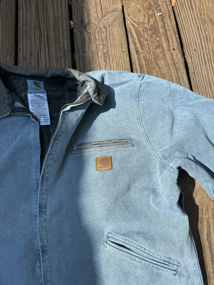 Chaqueta Detroit Vintage Carhartt Azul Marino Lona Talla Grande Foto 3 de 4