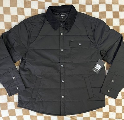 Brixton Men's Cass Insulated Outer Layer Jacket Size XL Black/Black Cord BNWT