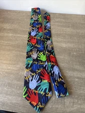 Steven Harris Necktie For Daddy Dad 57” Hand Prints