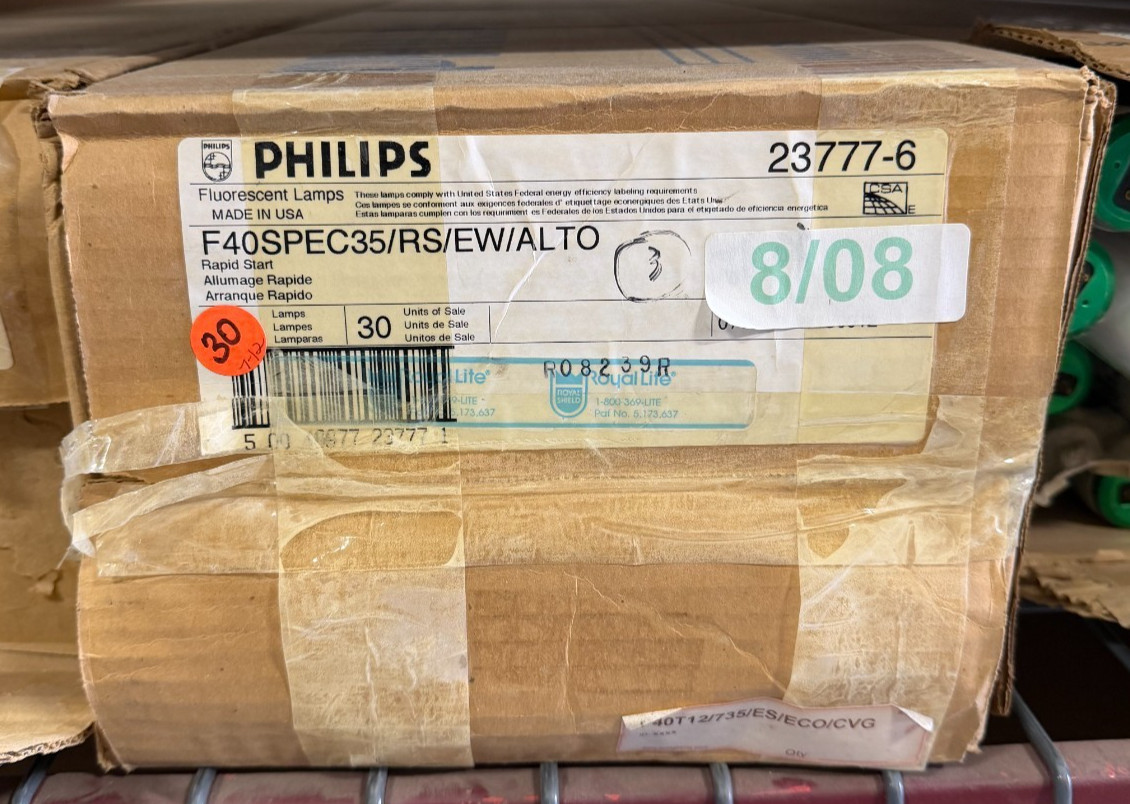 30 x Philips F40T12/SPEC35/RS/EW/ALTO 34W T12 Bipin 3500K Light Bulbs