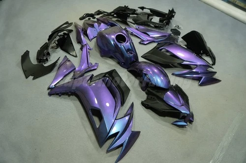 Purple Blue Chameleon& Carbon Fiber Fairing Kit for Kawasaki Ninja 650 2020-2026