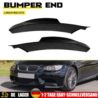 Stoßstange Flaps Spoiler Ecken Frontspoiler für BMW E90 E91 M-Paket Carbon-Optik