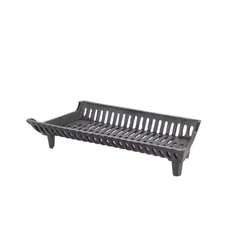 27 In. Cast Iron Heavy-Duty Fireplace Grate with 2 In. Clearance