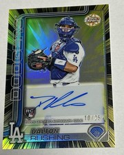 2025 Topps Chrome Update Radiating Rookies Dalton Rushing #RRA-DR Auto 10/25