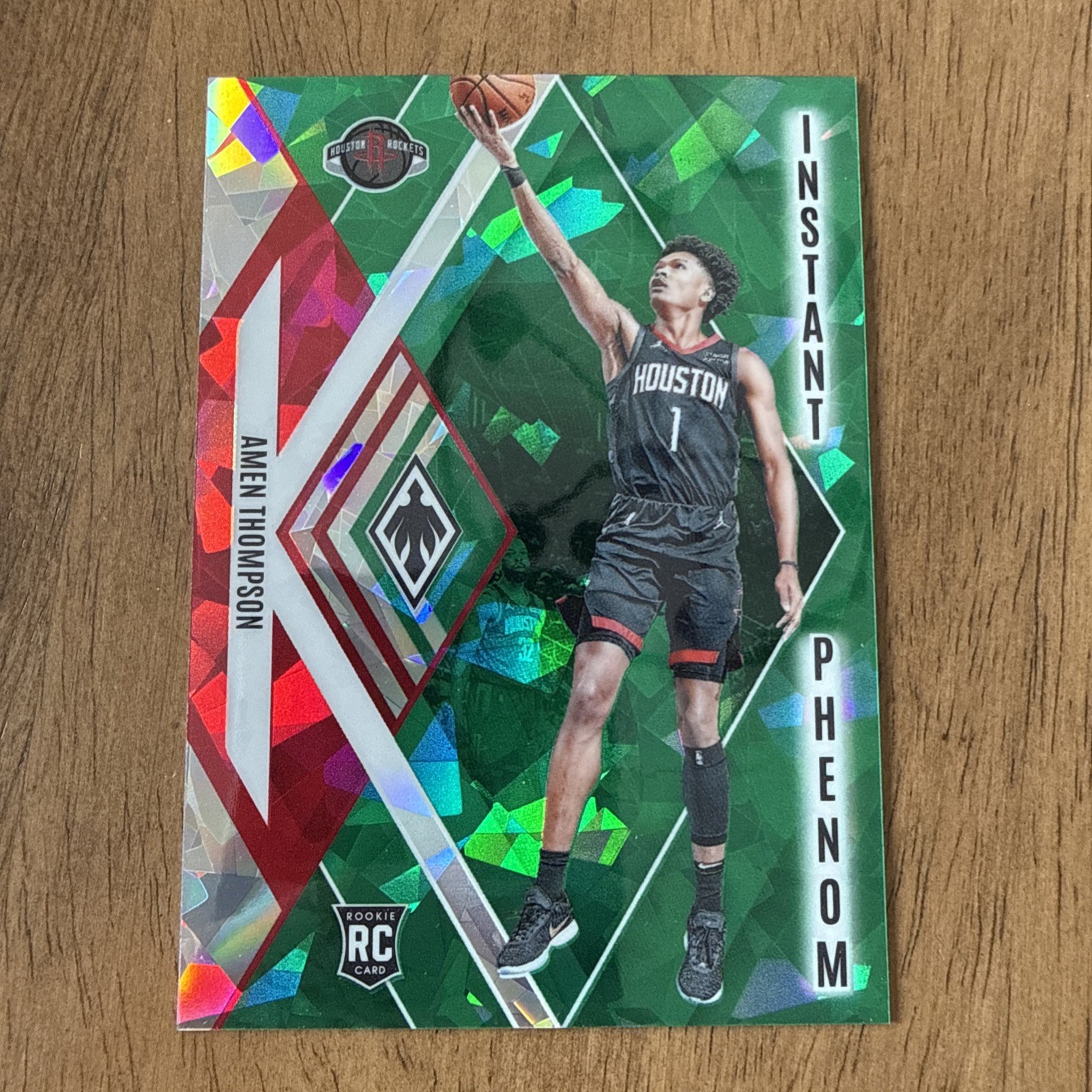 2023-24 Panini Phoenix 012/149 Amen Thompson Instant Phenom Green Cracked Ice