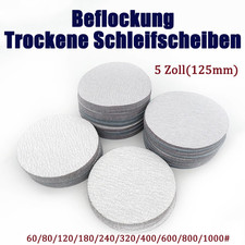 5"Zoll-125mm Beflockung Trockenschleifscheiben Selbstklebend Schleifpapier Pads