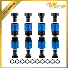 Garden Hose Quick Connect Fittings Set, 3/4 Inch Plastic Water Hose End