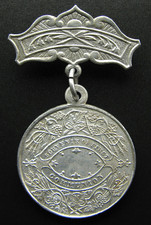 Vintage 1st Communion Souvenir Religious Pin with Medal Jesus Child Aluminum