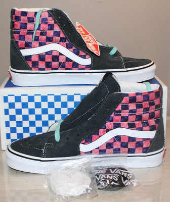 VANS SK8-HI AWAKE NY BLUE/RED CHECKERED MEN'S SIZE 8 NEW IN BOX