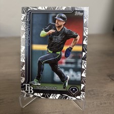 2025 Topps Series 1 #153 Brandon Lowe Spring Training Parallel - Tampa Bay Rays