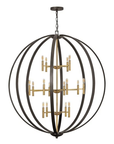 Hinkley Euclid 52"W Spanish Bronze 16-Light Foyer Chandelier - Picture 3 of 7