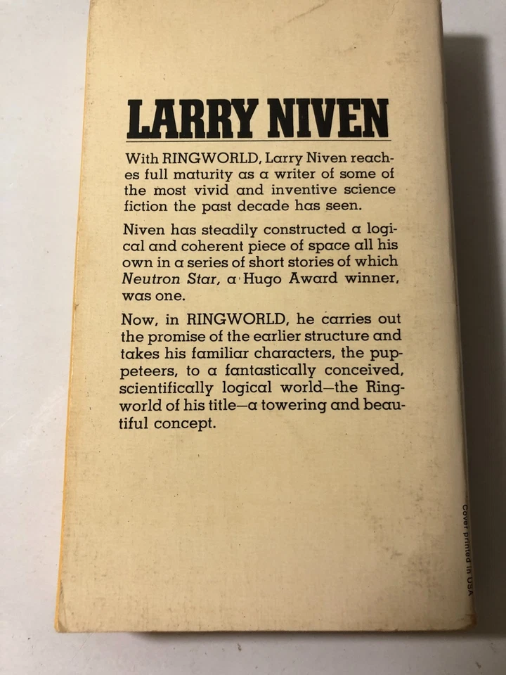 b Larry Niven RINGWORLD 1970 First Ballantine Printing Foto 2 de 4