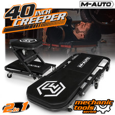 40blackfolding Upholstered Creeperrolling Stoolgarage Automotive Repair Seat