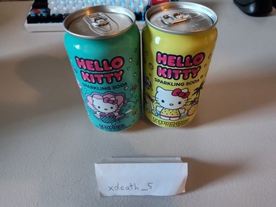 Hello Kitty Sparkling Soda Passion Fruit & Tropical 11.83 fl oz Product of Japan