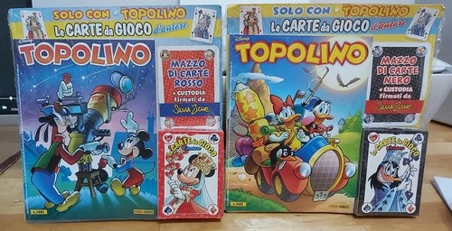 Topolino 3480 3481 - Le Carte da Gioco d'autore Silvia Ziche - Panini Blisterati - Foto 1 di 1