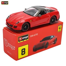 Bburago 1/64 Ferrari 599 GTO Red  Diecast Metal Racing Sports Car Ferrari GTO
