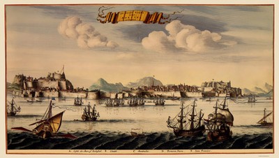 Historic Map - Corfu Greece - Fare 1600 - Vintage Wall Art