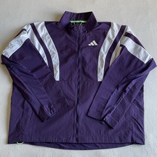 Adidas Adizero Men Large NYC Running Jacket Purple