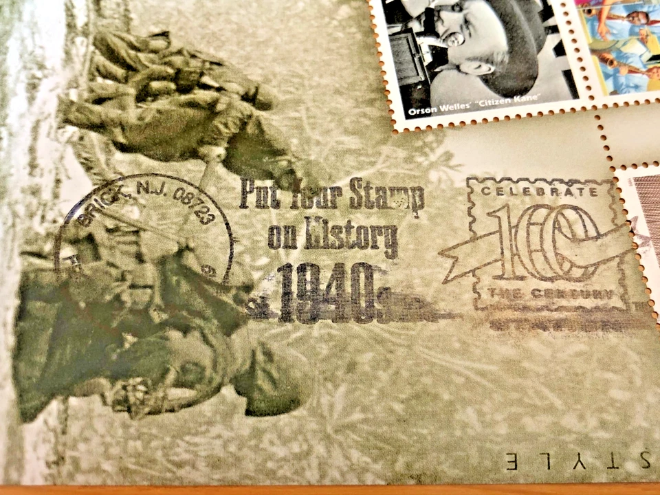 Set of 2 USPS 1999 Stamps Sheets Celebrate the Century 1940s Cancelled Sheets - Image 3 of 4