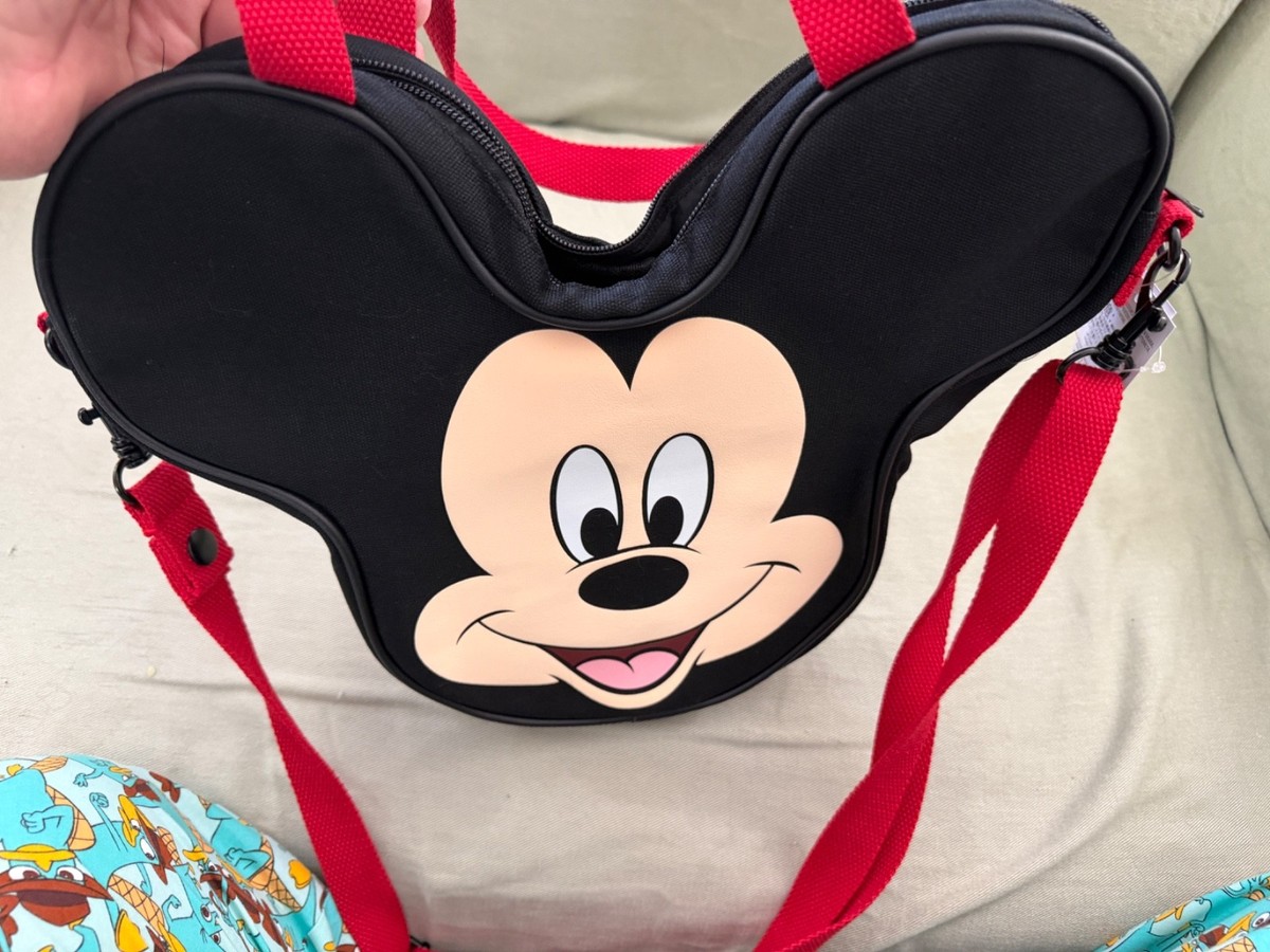 Disney Parks Mickey Mouse Canvas Crossbody Mini Tote Bag NEW | eBay