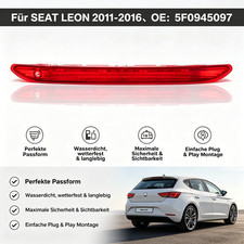 Dritte Bremslicht LED Rücklicht Rückleuchte Rot 5F0945097 Für SEAT LEON 11-16