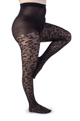 Collants 80 Deniers - Motif Léopard - Taille 2 - Marque Trasparenze - Réf 14T90126