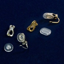 Glue-on Clip Earring Findings (Butterfly Spring), 1 Pair