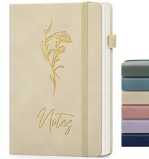 Lined Journal Notebook for Women Men, A5 Hardcover Leather Journals for Writi...