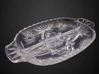 Anchor Hocking Prescut Star of David Divided Relish Tray Clear Glass Vintage