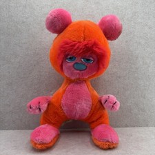 Peluche Planet Animals Alien Raspberrit Amus De Colección Años 80 Raro BRILLANTE 14" Naranja Rosa