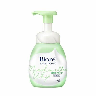 KAO Biore Marshmallow whip Acne care 150ml face wash foam Green floral