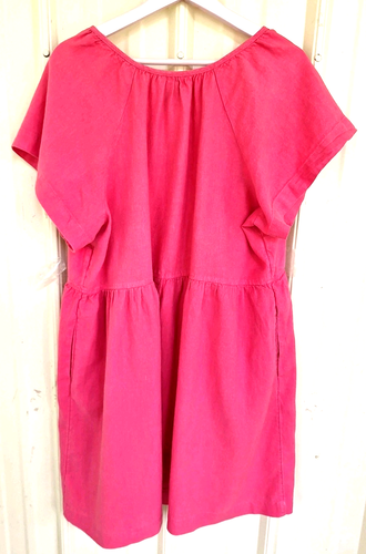 Universal Thread Women's Dress XXL Peachy Rose Short Sleeve V-neck Pullover Empi - Picture 6 of 13