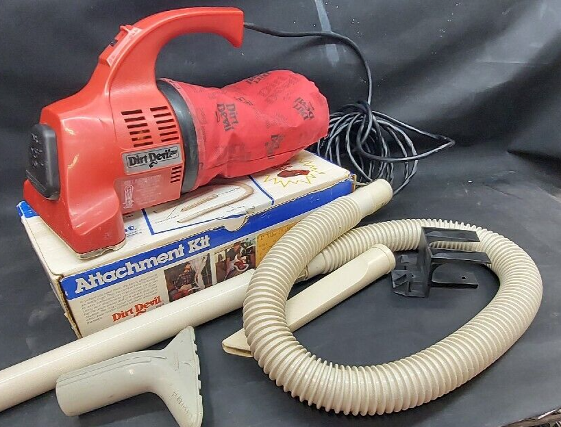 Royal Dirt Devil Hand Vac Vacuum Model 8100 With Attachments