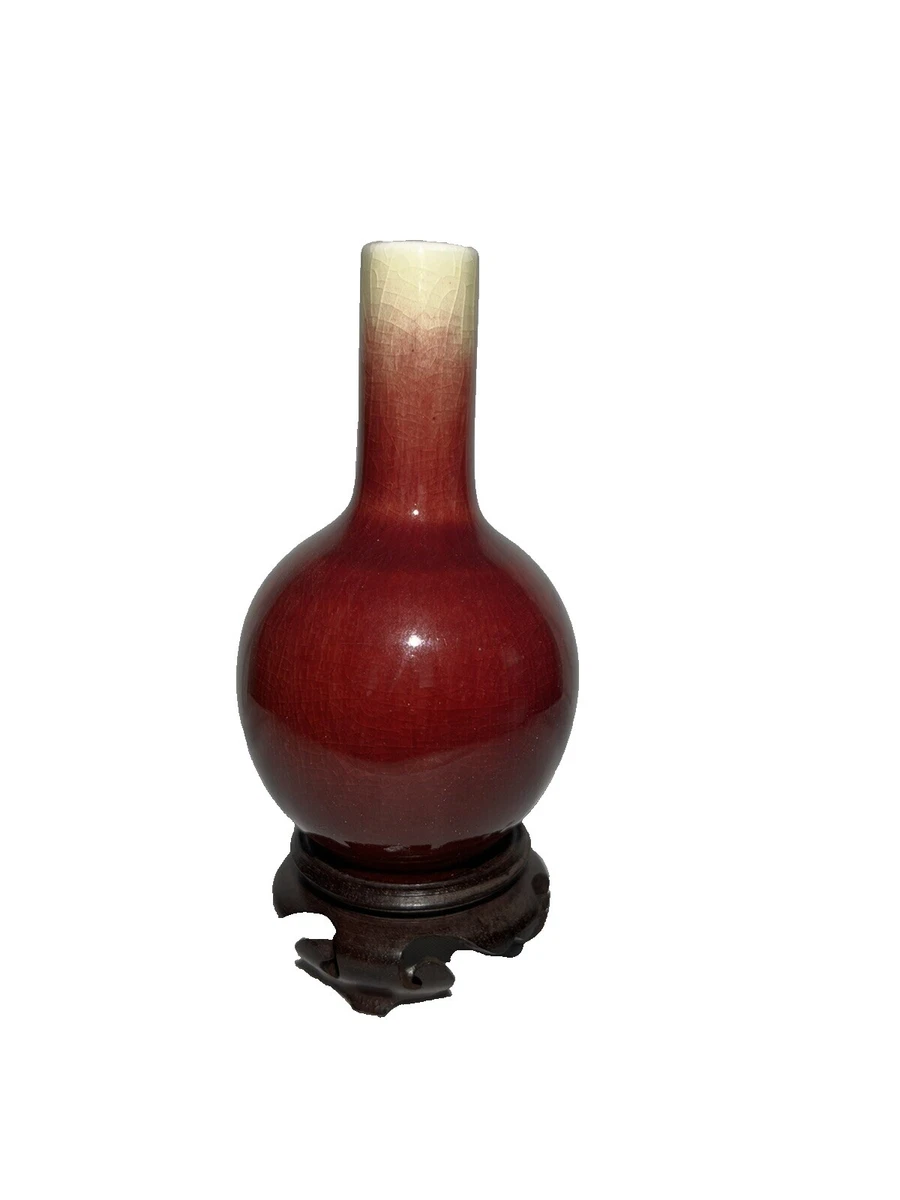 红色中国古董花瓶| eBay