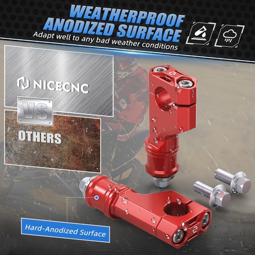 NICECNC Handlebar Riser Clamps With Bolts For Honda TRX450ER TRX450R 2006-2014 - Picture 5 of 11