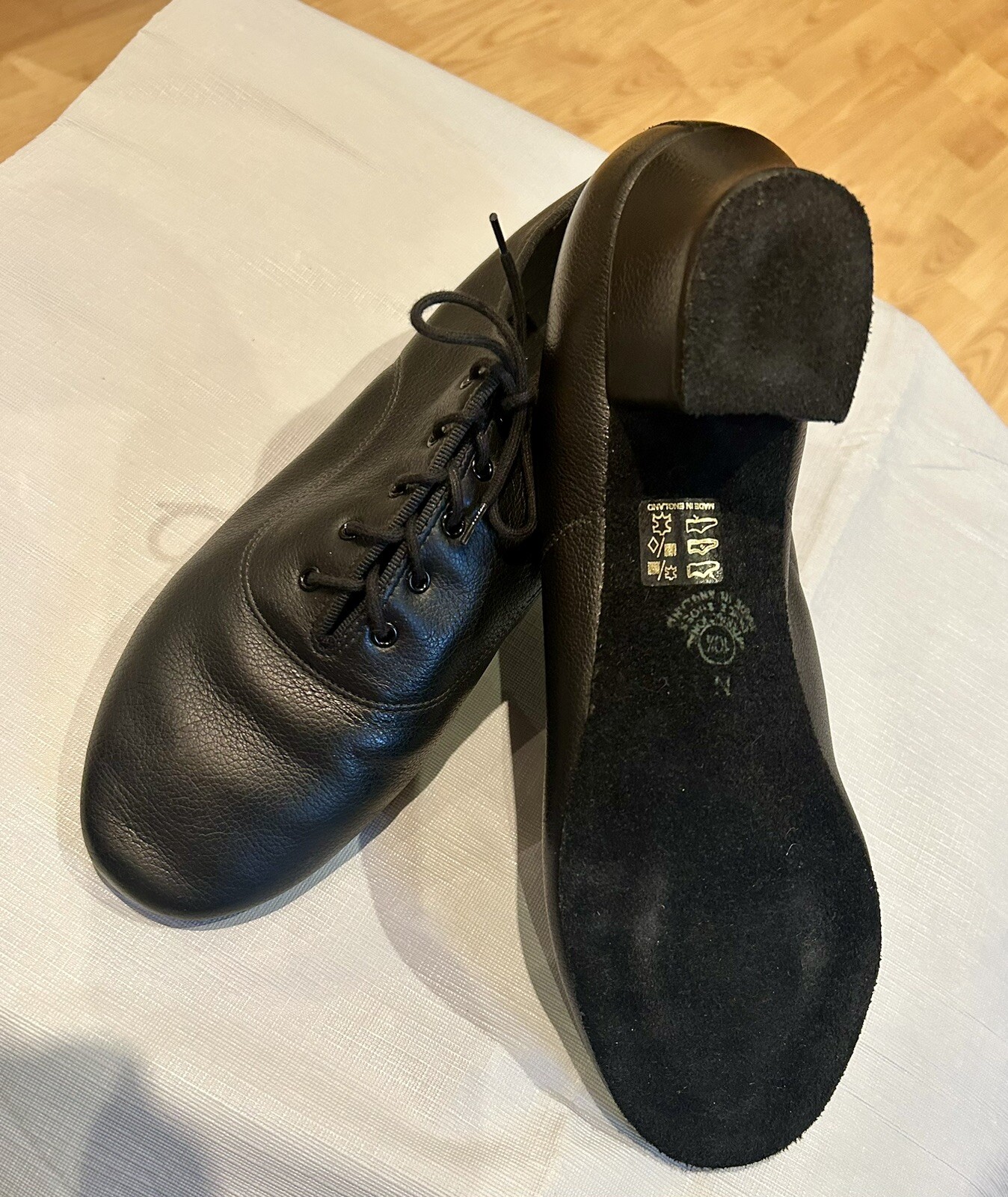 International Dance Latin 1.5 inch Heel Men Leather Shoes Size 10.5N