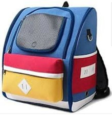 Cat Dog Pet Trolley Carrier Case Travel Soft Face Lg Capacity Backpack Straps 