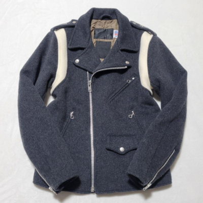 Stussy x Schott Collaboration Riders Double Wool Jacket Size M 