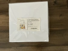 CAXXA 3 Slot Drawer Organizer with 4 Adjustable Dividers - 6 Compartments 2pack