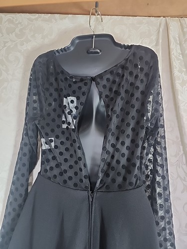 Speechless Party Neutral Back Dress SZ 9 Sheer Sleeves, Open Back NWT 5834 - Picture 4 of 7