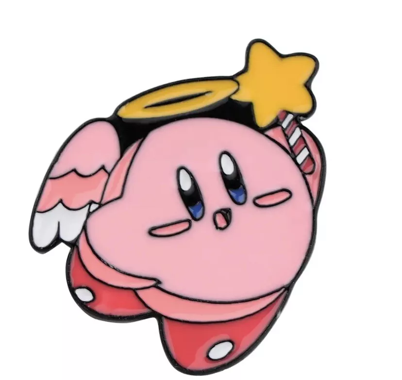 Kirby Game Character Pink Enamel Metal Pin