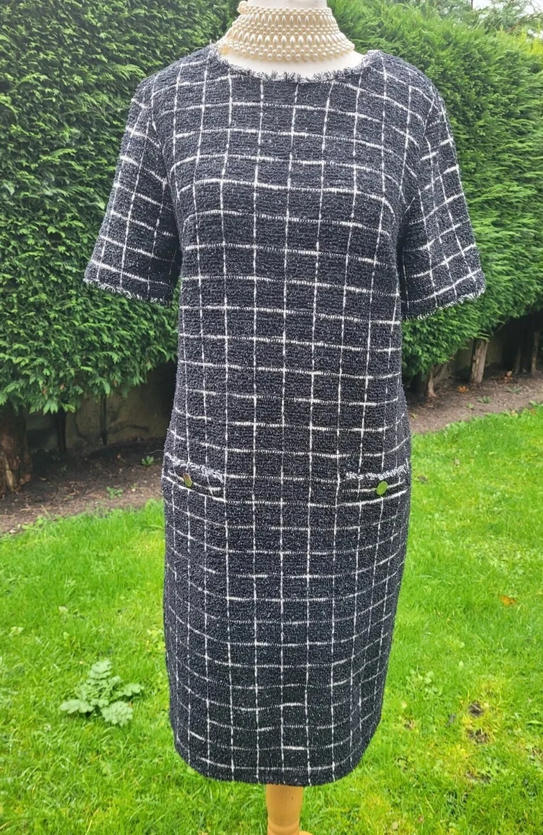 Designer tweed clearance dress