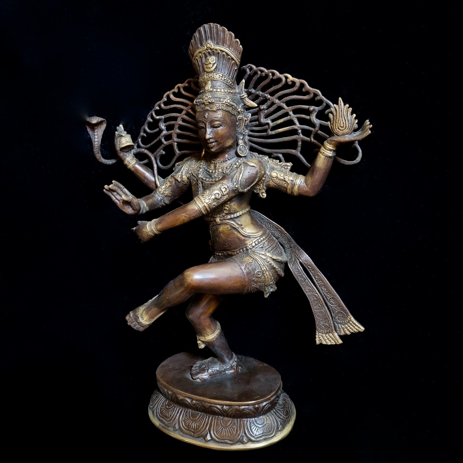 18" Shiva Nataraja Bronze Statue Hindu God Dancing Sculpture Altar Decor Art