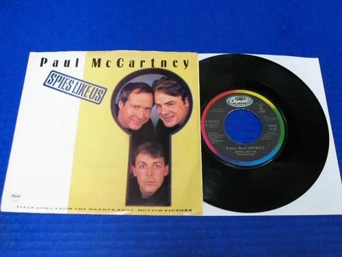 PAUL McCARTNEY - Spies Like Us - 80s Rock 45 w/PS EX VINYL Record (Beatles)