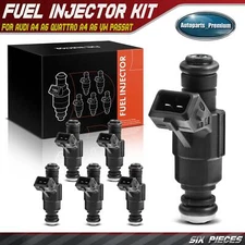 Set of 6 Fuel Injector for Audi A4 A6 Quattro A4 A6 Volkswagen Passat 2.8L DOHC
