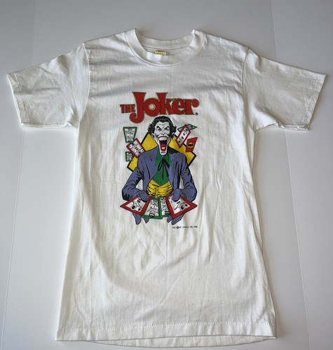 Vintage 1988 Dead stock Batman T-shirt Medium Single Stitch DC Comics The Joker - Picture 4 of 10