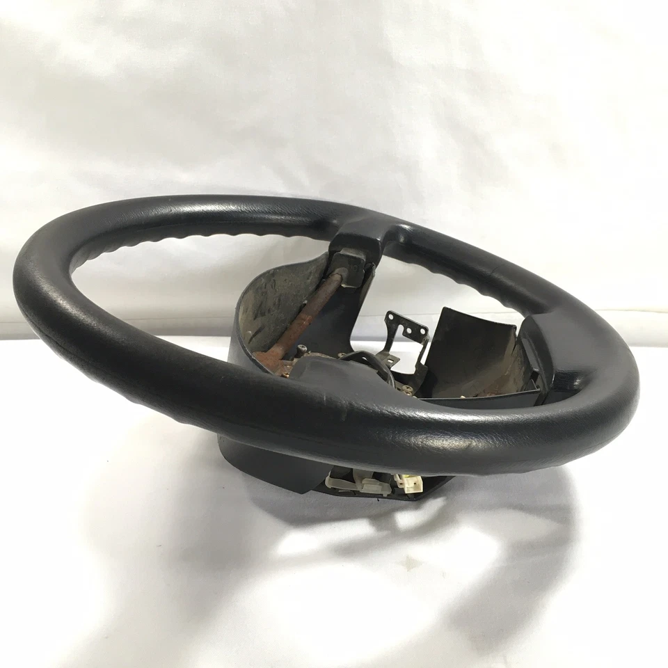 Volante negro OEM 95-96 NISSAN 240SX S14 ZENKI -- daños por desgaste -- sin almohadilla Foto 4 de 4