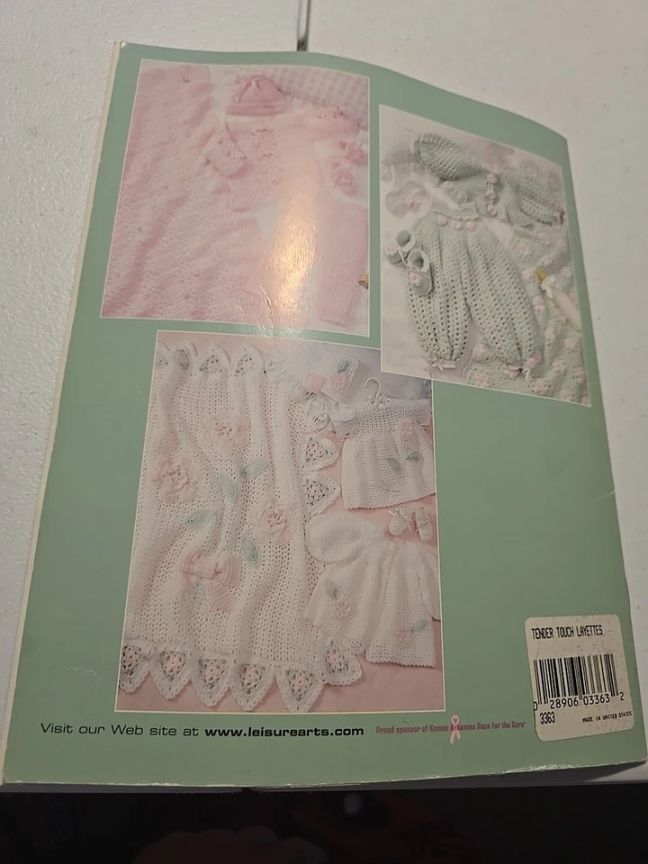 Tender Touch Layettes Crochet Patterns Book 3 Sets Afghans Romper Sweater 3&6mos - Image 2 of 2