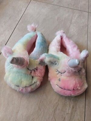 Deichmann Einhorn Schuhe Hausschuhe Rainbow Gr. 33-36 mit Antirutschsohle