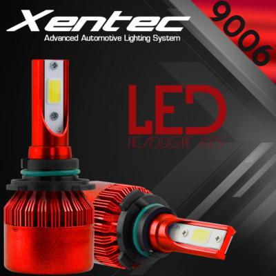 Pair 9006 CREE LED 980W 147000LM Headlight Conversion Kit Beam Bulbs 6000K 2pcs
